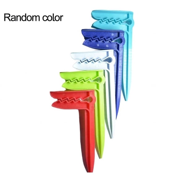 10Pcs Beach Towel Clips, Plastic Outdoor Clothes & Camping Mat Pegs, Fabric Sheet BBQ Clamp for Party Towel Travel Holder, Random Colors