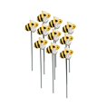 10Pcs Bee Garden Stakes AIF4 Decor Metal Yard Art Ornaments Front Yard