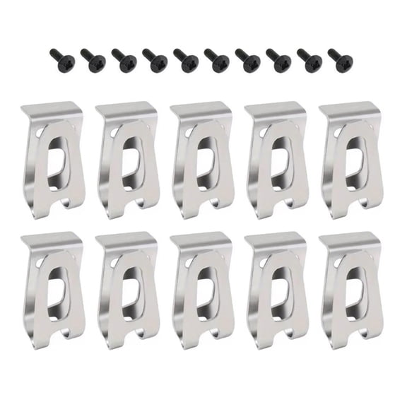 10Pcs Belt Clip with Screw for DHP480 DHP482 HP457 HP347 TD127 Stainless Steel Tool Belt Clip,Replacement Management