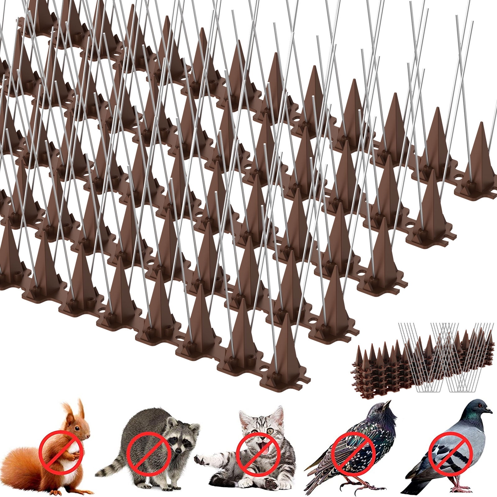 10Pcs Bird Spikes Stainless Steel Bird Repellent Device Reusable Bird