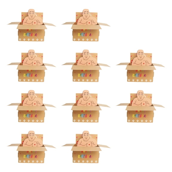 10Pcs Birthday Surprise Cards, Funny Opening Greeting Cards with Hilarious Designs for Family Celebrations, Bulk Set