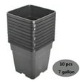thumbnail image 1 of 10Pcs Black 7 Gallon Square Seedling Pots Plastic Plant Pots Seedling Cups Nursery Pots Plant Containers, 1 of 5