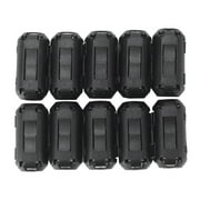 10Pcs Black Clip On Clamp RFI EMI Noise Filters Ferrite Core For 5mm Cable