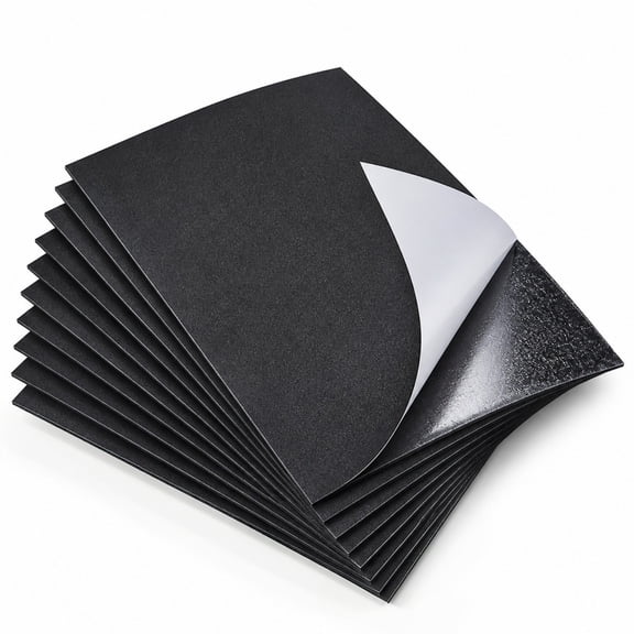 10Pcs Black PeelandStick Foam Padding, 8.3 x 11.8 Inch SelfAdhesive Foam Sheet, Multipurpose Sponge Mat for Noise Reduction, Heat Isolation, DIY Handwork, Holiday Ornament and HomeItem Cushioning