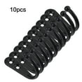 thumbnail image 1 of 10Pcs Black Wall Mounted Clothes Hook With Double Holes, Wide View, Single Hook, Clothes Hook, Hat Hook, Lightweight Hook Hanging Hooks, 10 X Clothes Hook+20X Screw Hooks, Black, 1 of 5