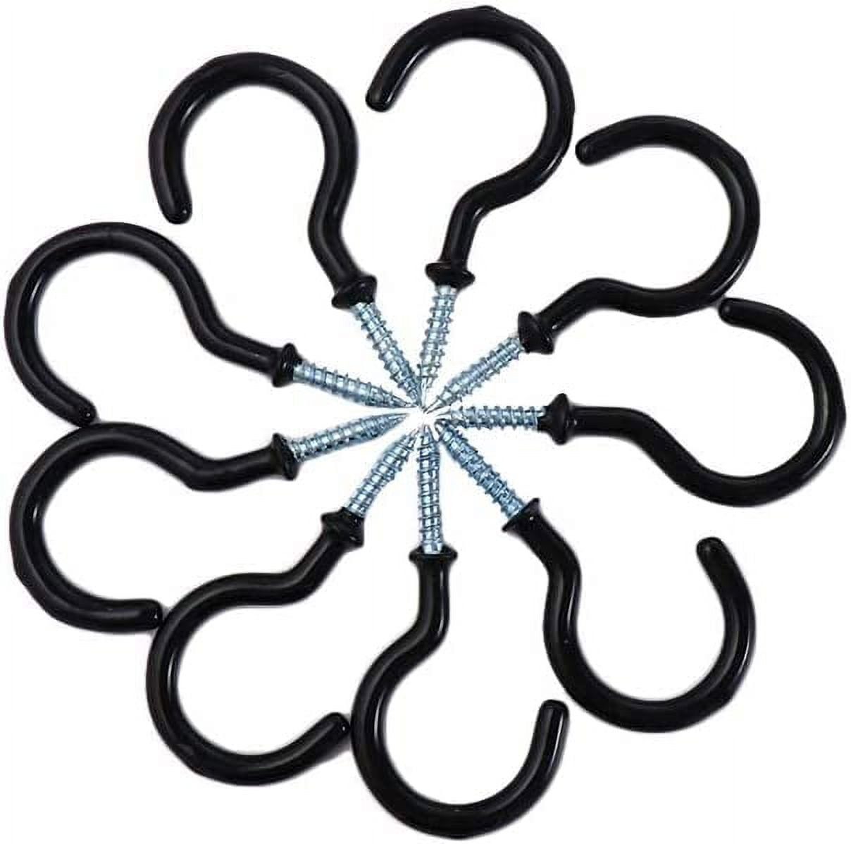 10Pcs Black White Mug Shouldered Hanger Cup Hooks, Heavy Duty Screw Cup