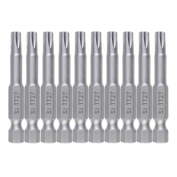 10Pcs Blossom Head Screwdriver Bit Set Magnetic Drill Bit Extension Holder 1/4inch Hexagonal Shank Security 50mm