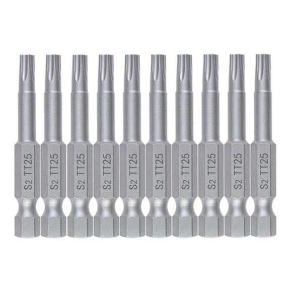 10Pcs Blossom Head Screwdriver Bit Set Magnetic Drill Bit Extension Holder 1/4inch Hexagonal Shank Security 50mm