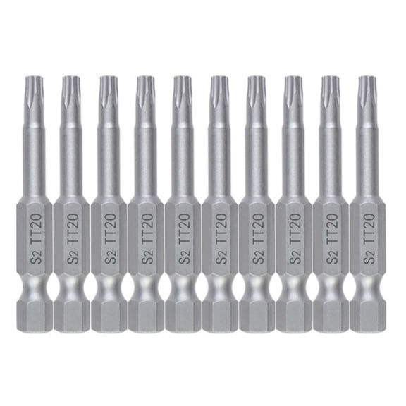 10Pcs Blossom Head Screwdriver Bit Set Security Screwdriver Tool 50mm Bit 1/4inch Hexagonal