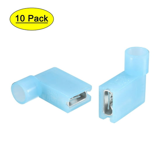 10Pcs Blue Full Insulated Female Spade Crimp Flag Connector Terminal FLDNY 2-250