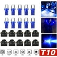 thumbnail image 1 of 10Pcs Blue T10 194 LED Bulbs For Instrument Gauge Cluster Dash Light W/ Sockets For Car Truck Motorcycle Scooter Trailer RV Boat, 1 of 11