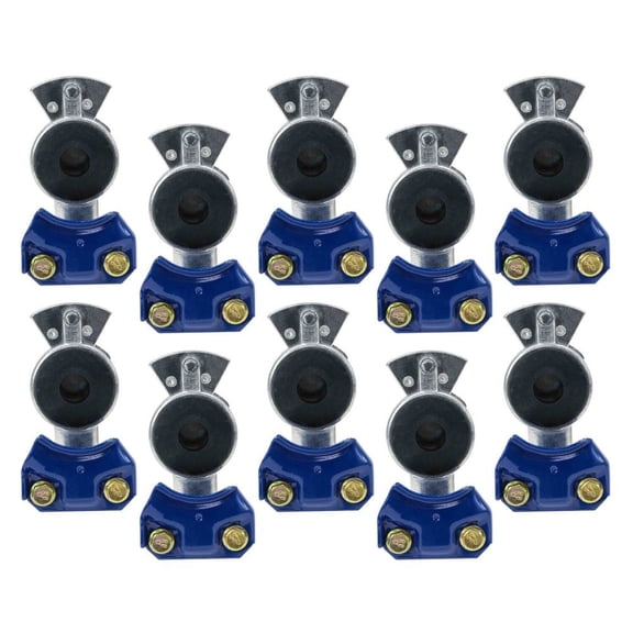 10Pcs Blue Universal Glad Hand for Semi Trucks - Aluminum Gladhand for Semi Trailers, Tractors, RVs - Blue Service Airline Air Brake Hose Coupling Connector Part