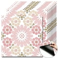 thumbnail image 1 of 10Pcs Bohemian Floral Peel and Stick Floor Tiles， 12x12 Covers 10 Sq. Ft. SelfAdhesive DIY Vinyl Flooring， Removable Waterproof Tile Sticker for Bathroom， Kitchen， Living Room， Bedroom, 1 of 8