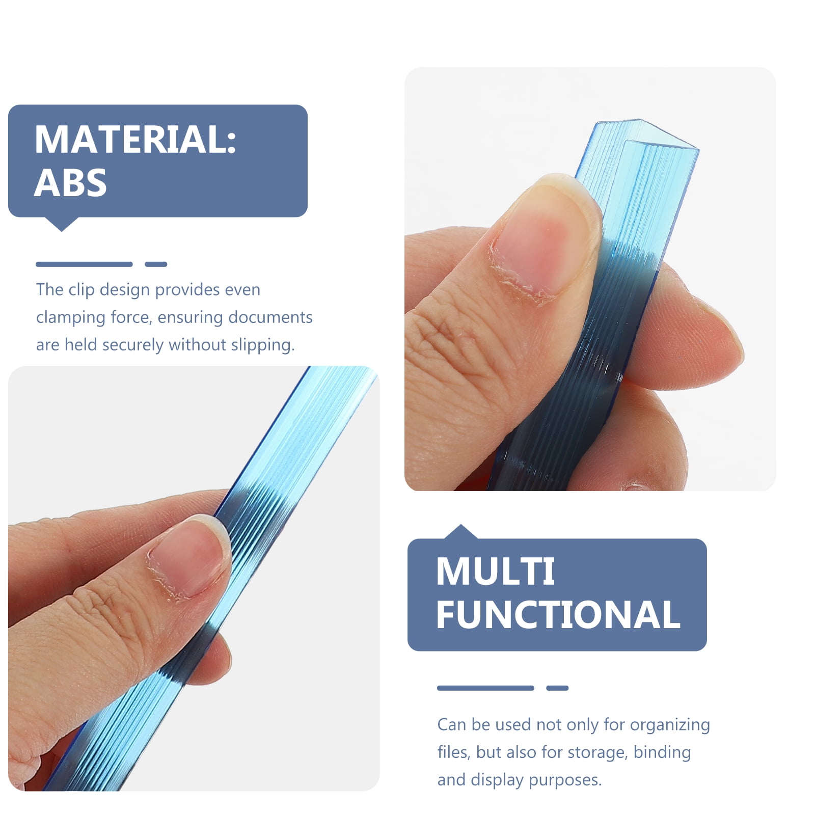 10Pcs Bookbinding Slide Bar Plastic Binders Slide Grip Binding Bars