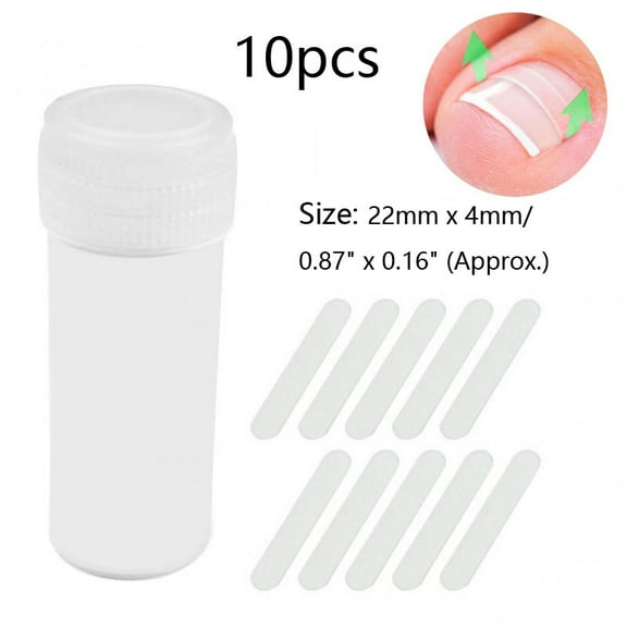 10Pcs/Box Ingrown Toenail Correction Tool Ingrown Toe Nail Treatments Elastic Patch Sticker Toenail Straightening Pedicure Tools