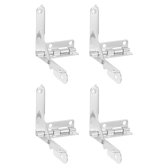 10Pcs Box Quadrant Hinge, 31x36mm Box Hinge Cases with Side Rail Retaining Arm 90 Degree Folding Support Hinges for Jewelry Wine Wooden Box, Nickel Silver
