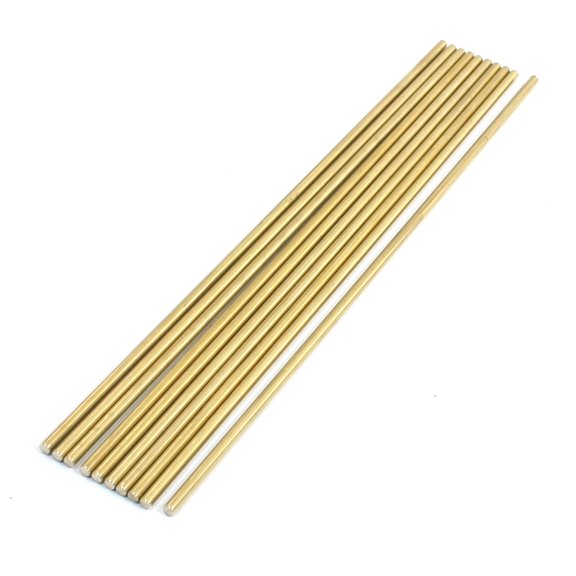 10Pcs Brass 200mm x 3mm Round Rod Stock for RC Airplane Model