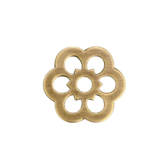 10Pcs Brass Backplate Washers Classical Furniture Decoration Gasket Brass Hardware Accessories (Bronze) - Diameter: 1.2 inches