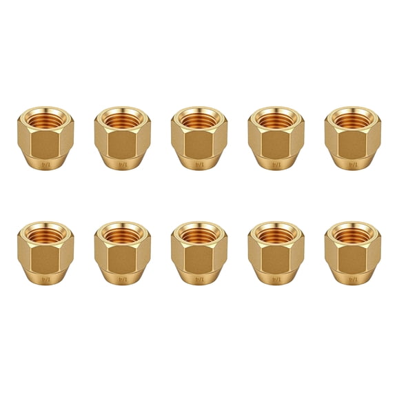 10Pcs Brass Flares Nut Adapters Flares Pipe Fitting Adapter Copper Pipe Extension Joint Connectors For Easy Installation