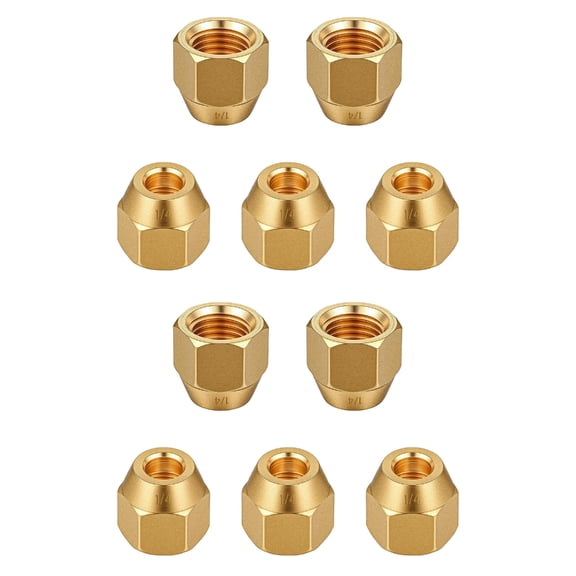 10Pcs Brass Flares Nut Set For Air Conditioning Copper Tube Extensions Enduring