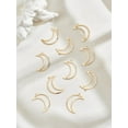 thumbnail image 1 of 10Pcs Brass Moon Open Back Bezel Pendants Open Back Bezel Big Pendants for DIY UV Resin Epoxy Resin DIY Jewelry Necklace Bracelet Earring Pressed Flower Making 26x18x1mm Hole: 1mm, 1 of 3