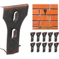 thumbnail image 1 of 10Pcs Brick Clips for Hanging Outdoors,Steel Picture Hangers, Heavy Duty Brick Wall Hangers for 2-1/4 inches to 2-3/8 inches High Bricks, 1 of 7