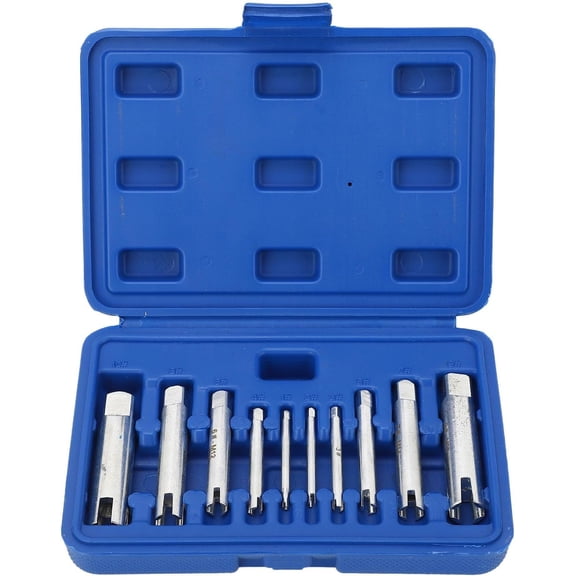 10Pcs Broken Tap Extractor Set - HSS 6542 Stripped Thread Tap Removal Tool Kit (M4-M22) - 3 & 4 Claw Design with Square Drive Head for Machinist Metalworking