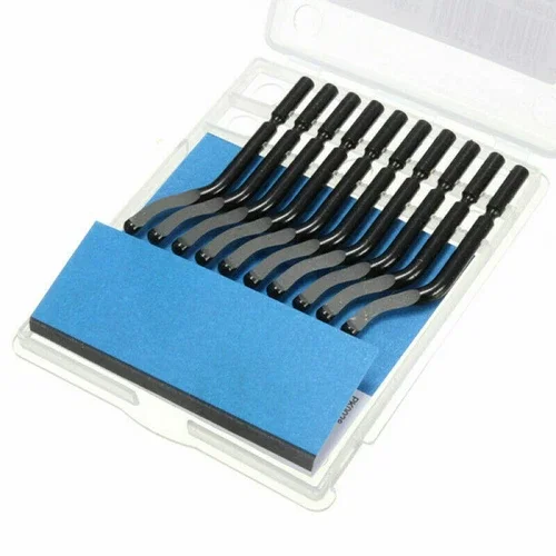 10Pcs Bs1010 Deburring Blades, 3.2Mm, Debur Plastic, Steel, Aluminum, Bin 219