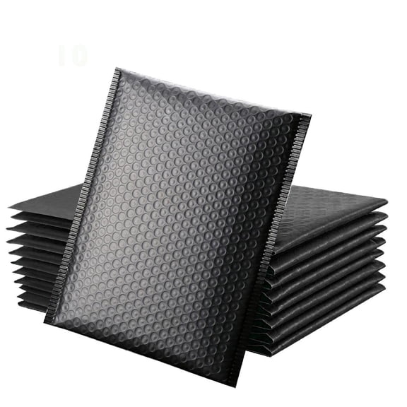 10Pcs Bubble Mailers Padded Envelopes Lined Poly Mailer Self Seal Black