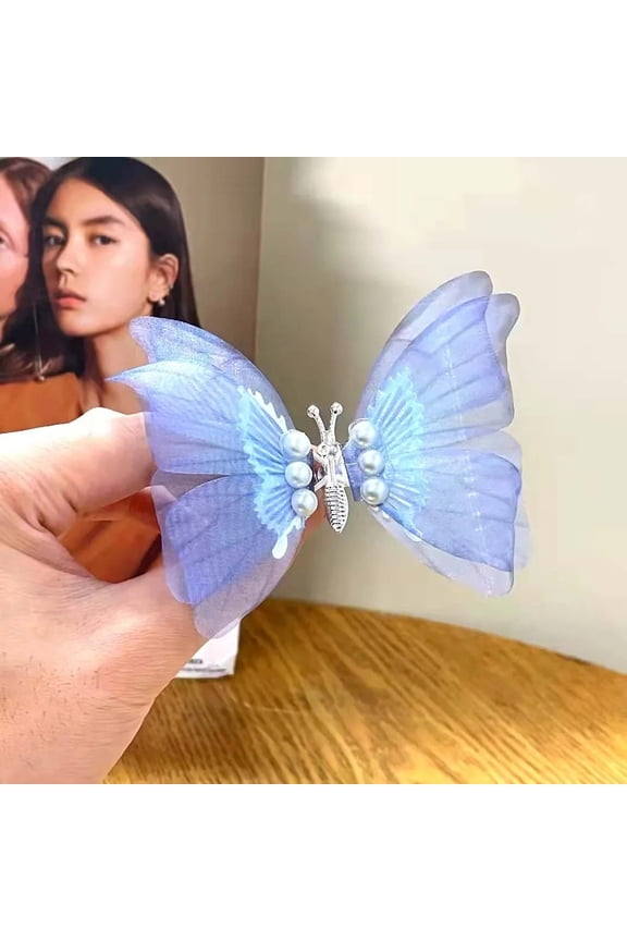 10Pcs Butterfly Hair Clip under $5! Uscallm Moving Butterfly Hair Clips, Gradient Color Hair Accessories forGirls, Sparkly Hairpin for Women,KidsParty Hair Clips, Realistic Fluttering Hair Ornaments