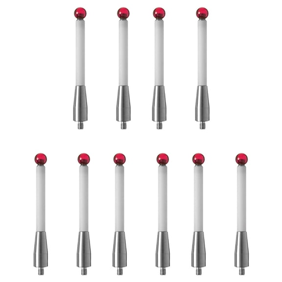 10Pcs CMM Probe Stylus 6mm Ball Tip CMM Contact Probes Ceramic Shafts Probe Testing Accessories for Renishaw A-5000-3709