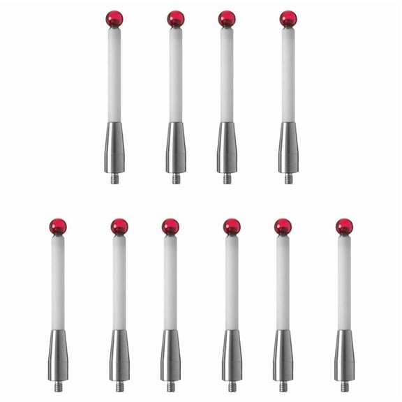 10Pcs CMM Probe Stylus 6mm Ball Tip CMM Contact Probes Ceramic Shafts Probe Testing Accessories for Renishaw A-5000-3709