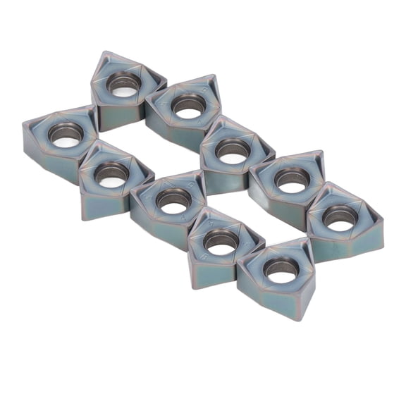 10Pcs CNC Cemented Carbide Milling Inserts WNMU080608EN-GH Turning Tools Set for Steel Non Ferrous Metal Finishing, Heat Resistant Cutting Equipment (5.51 inches / 14 cm Length)