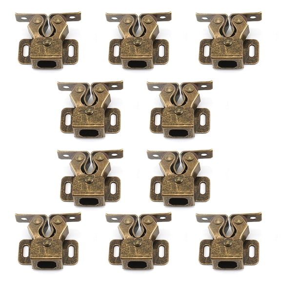 10Pcs Cabinet Door Latch Practical Door Buckle Lock Double Roller Catch Lock