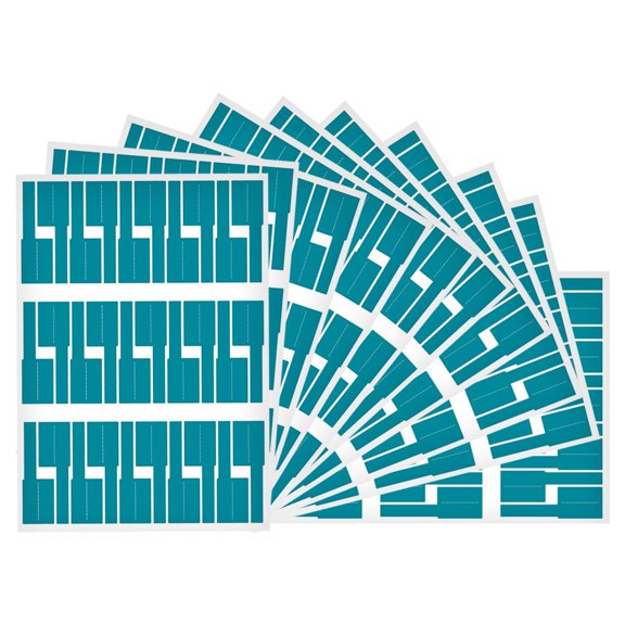 10Pcs Cable Labels, Wire Labels Electrical, Waterproof Cord Label Electronics Tags for Cables Management, Self-Adhesive Cable Label Tags for Laser Printer and Handwriting,Teal