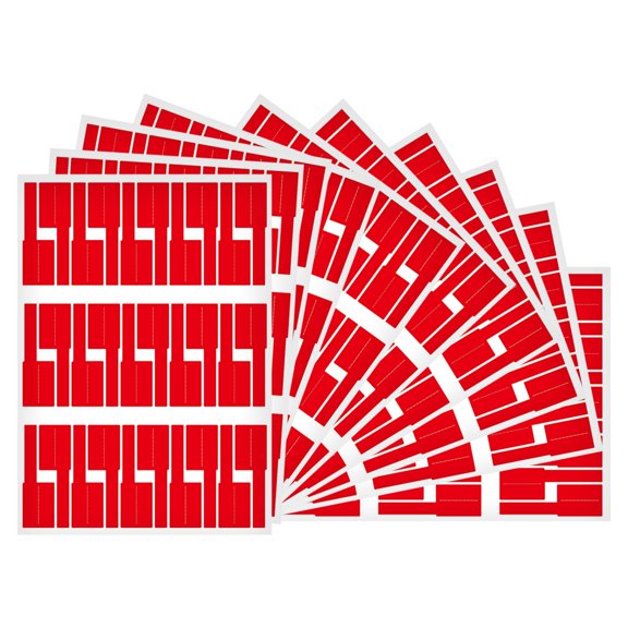 10Pcs Cable Labels, Wire Labels Electrical, Waterproof Cord Label Electronics Tags for Cables Management, Self-Adhesive Cable Label Tags for Laser Printer and Handwriting,Red