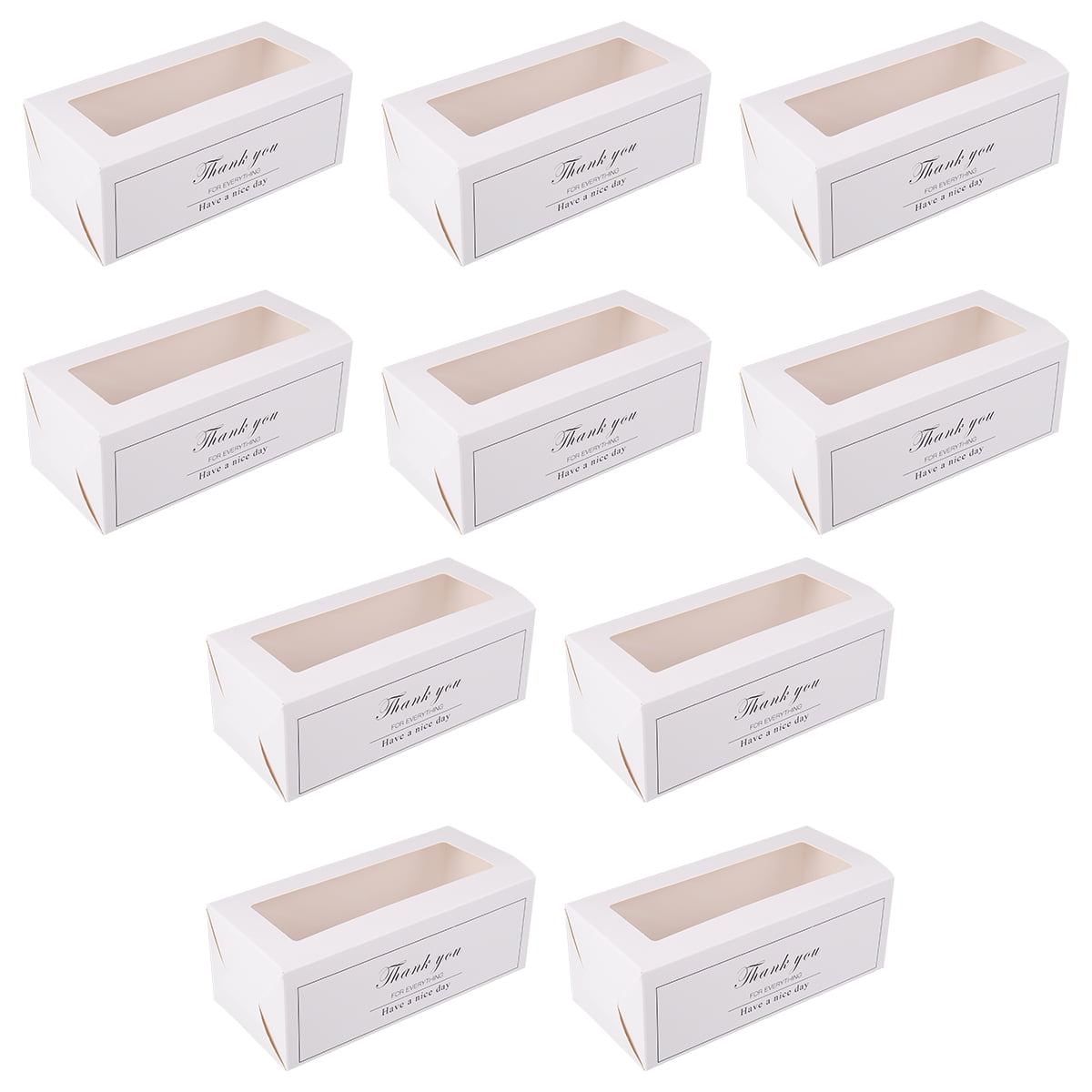 10Pcs Cake Roll Packaging Box Dessert Storage Box Cake Roll Container Cake Decor