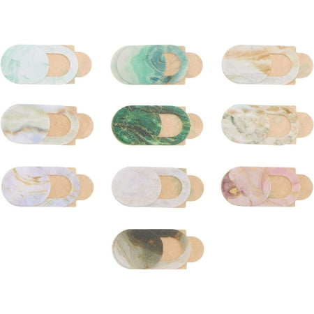 10Pcs Camera Cover Marble Pattern Slide Webcam Cover Slide Web Cam Privacy Cover Camera Blocker Sticker for Laptop, PC, Cell Phone, and More Accessories