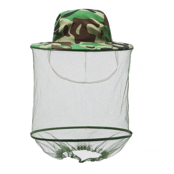 10Pcs Camouflage Beekeeping Veil Hat With Head Net - Anti Mosquito Bee Bug Insect Face Protection For Outdoor Beekeepers ,Easy to Operate