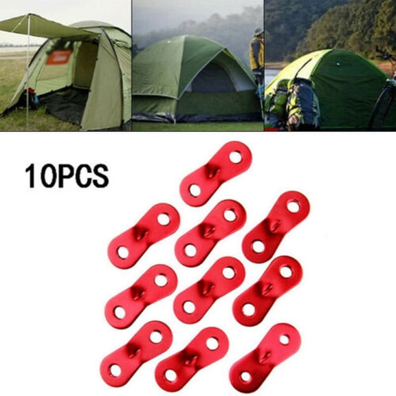 10Pcs Camping Tent Lock Cord Rope Fastener Guy Line Tensioners Bent Runners