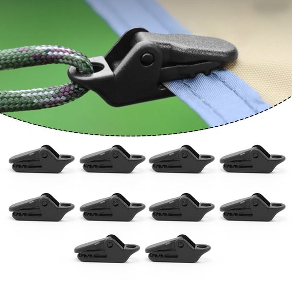 10Pcs Canopy Pull Point Hook Tent Windproof Fixing Clip With Inverted Teeth