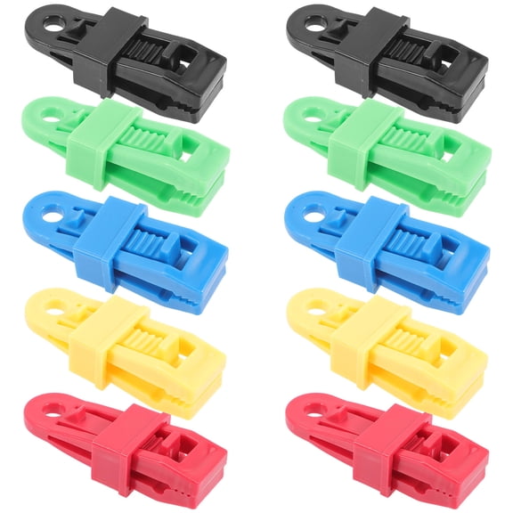 10Pcs Canopy Tent Clamp Windproof Tent Fixers Compact Size Assorted Colors