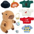 thumbnail image 1 of 10Pcs Capybara Plush Toy Capybara Plush with 9 Clothes and Accessories Super Soft Capybara Stuffed Animal for Kids Girls Boys 10.2inch, 1 of 6