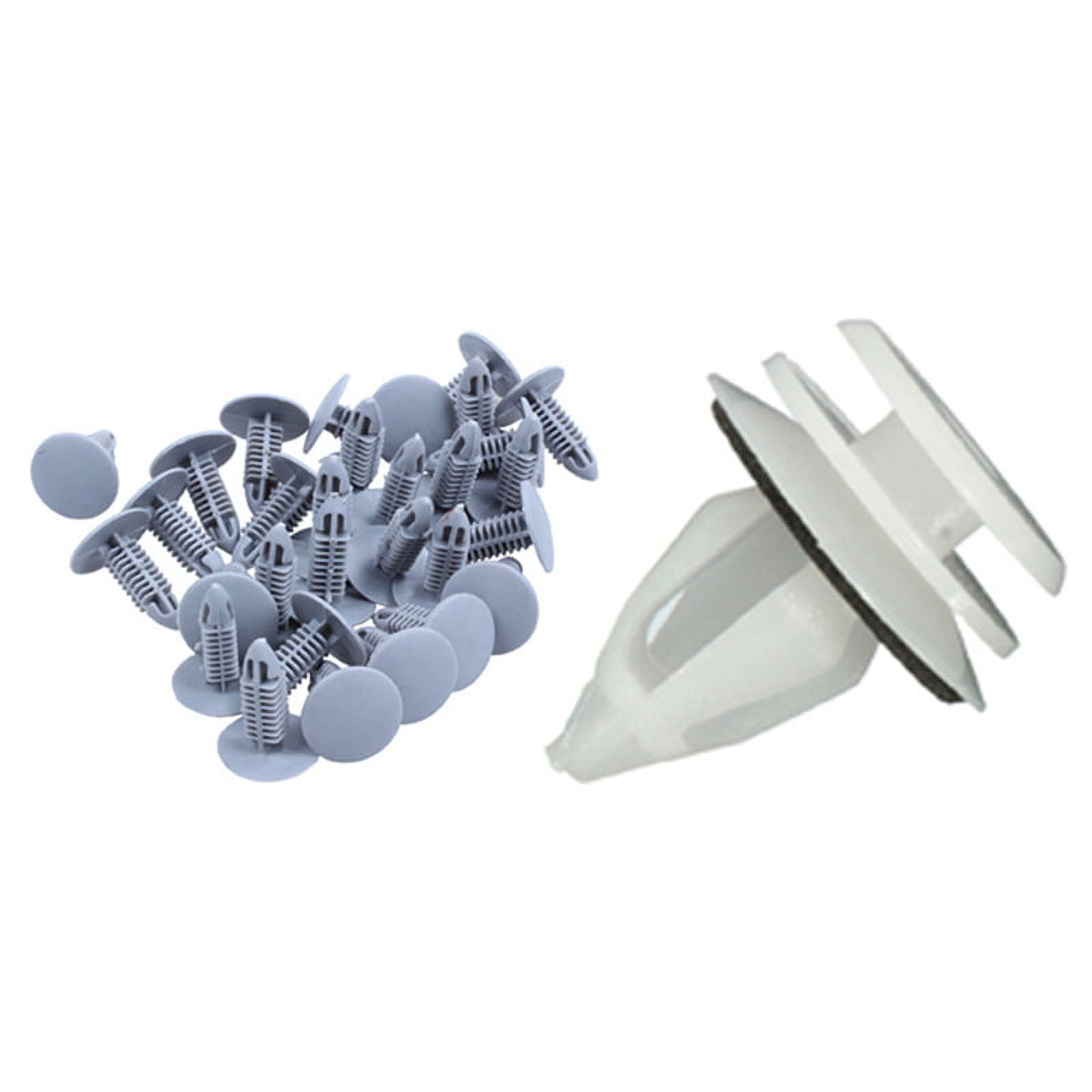 10Pcs Car Auto Interior Door Trim Clips Card Door Panel Clips & 30 Pcs Fastening Screws Gray Flange Bumpers Clips