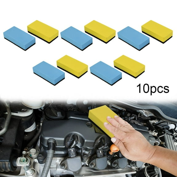 10Pcs Car Ceramic Coating Sponge Glass Nano Wax Coat Applicator Polishing Pads