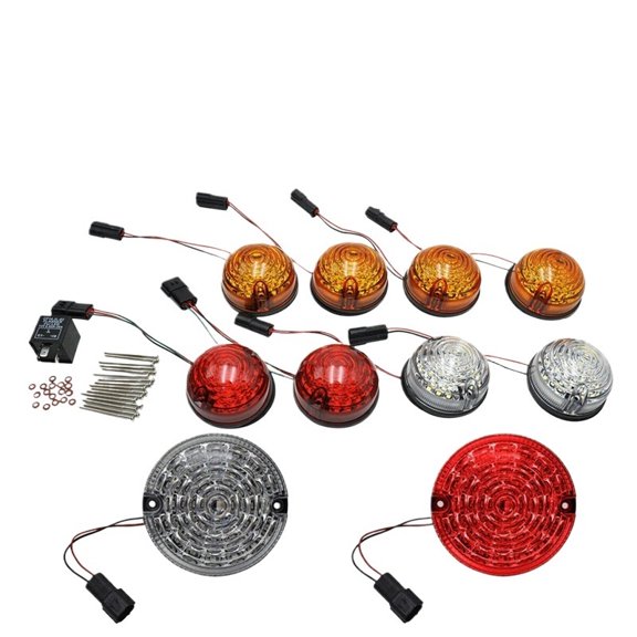 10Pcs Car Front Rear Signal Indicator Lamp Stop Fog Reversing Light For Land For Rover Defender 90 110 130