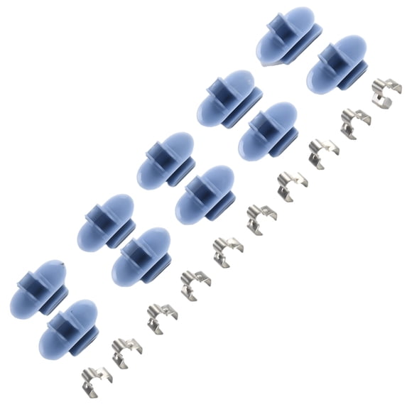 10Pcs Car Tailgate Boot Pillar Interior Trim Panel Plastic Clips Blue For O-Pel Auto Fastener Clips Guide Post Trim Clamp Parts Fangkenuo