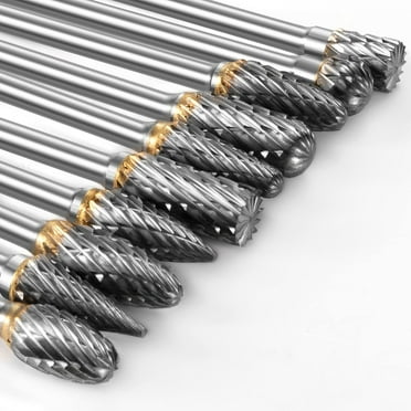10Pcs Carbide Burr Set Compatible with Dremel Rotary Tool,Die Grinder Bits