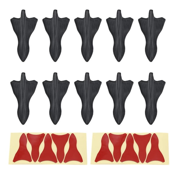10Pcs Carbon Fiber Design-Looking Color VORTEX GENERATOR FLEXIBLE PP EVO-STYLE ROOF SHARK FINS SPOILER WING KIT UNIVERSAL