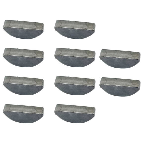 10Pcs Carbon Steel Key Assortment Set Metric Half Moon Shaft Drive Fasteners For Low Loads Replacement Tool Accessories